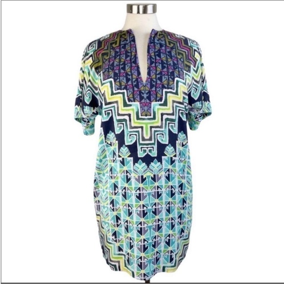 MARA HOFFMAN Bolnisi Rug Print Tunic Tencel Dress size XS - Picture 9 of 10
